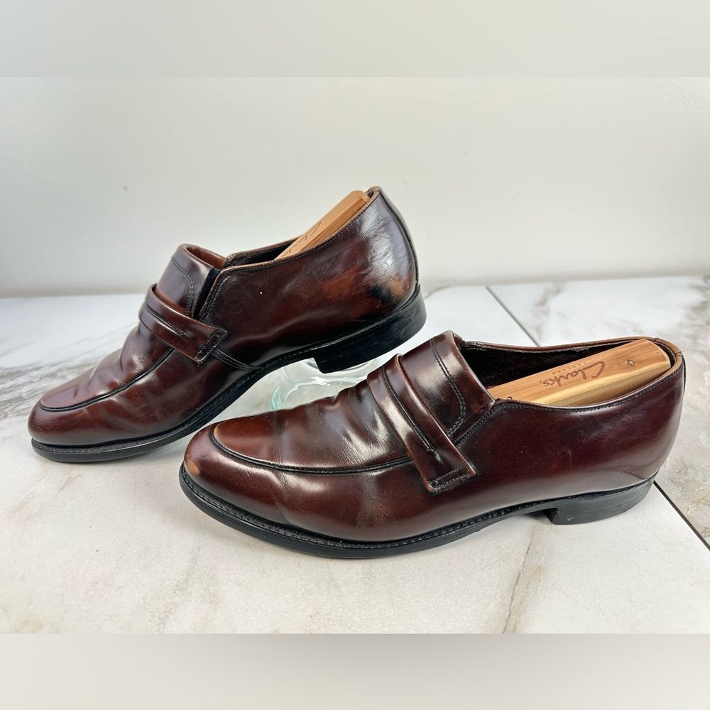 VTG Y2K Leather Classics Men's Brown Leather Slip On Loafers Dress Shoes, Sz 9.5